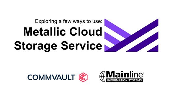 VLOG: Metallic Cloud Storage Service, a Commvault venture